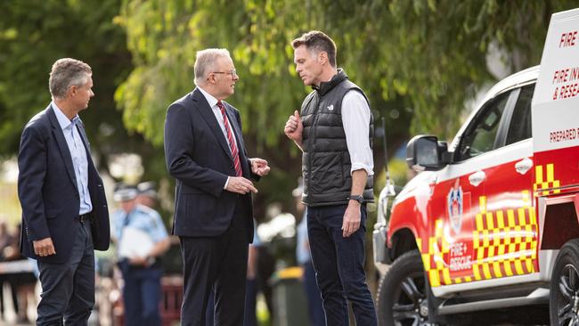 Mr Albanese visiting the Maroubra childcare centre which was firebombed in January in what police believe was an anti-Semitic attack. Picture: NewsWire/ Julian Andrews