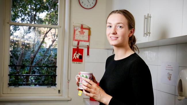 Olivia King has settled into life at Firbank’s boarding house. Picture: Nicole Cleary