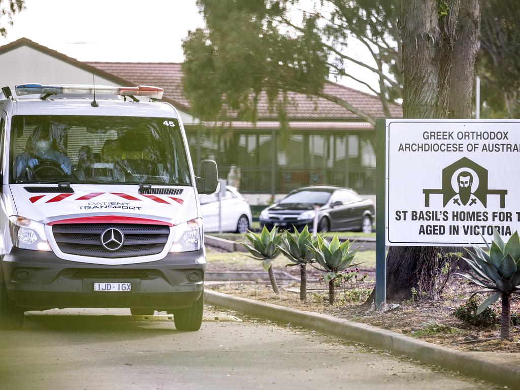 About 90 residents at St Basil’s have tested positive for COVID-19, with a number of them dying. Picture: Sarah Matray/NCA NewsWire