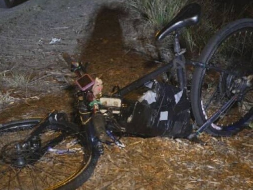 Mr Lothian was killed after he was hit by this bike. Picture: 3AW