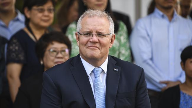 Australian Prime Minister Scott Morrison says his plan would deliver an extra 100GL of water along the Murray. Picture: AAP Image/Lukas Coch