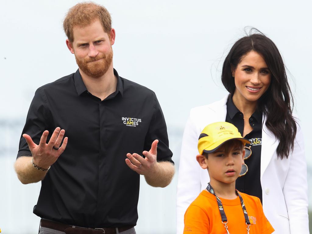 The Sussexes at Cockatoo Island. Meghan reportedly found the royal tour “silly”. Picture: Getty Images