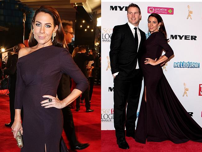 Kate Ritchie arrives at the 2014 Logie Awards with Husband Stuart Webb. Pictures: Julie Kiriacoudis and Getty Images