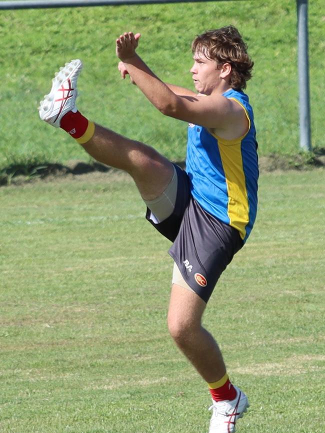 Gold Coast Suns Academy prospect Jesse Walker will debut for Curra Swans in AFL Townsville at 15 years old. Picture: Eric Jackson