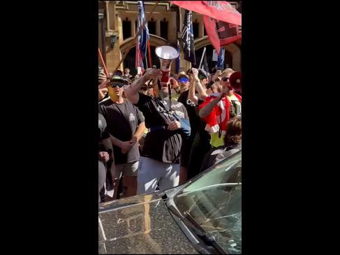 "F*** Albo": CFMEU's disgraceful chant at Sydney protest