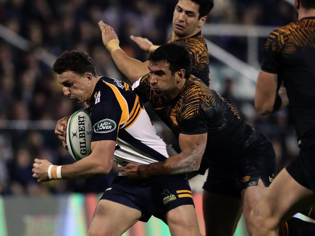 Brumbies full back Thomas Banks. (Photo by ALEJANDRO PAGNI / AFP)