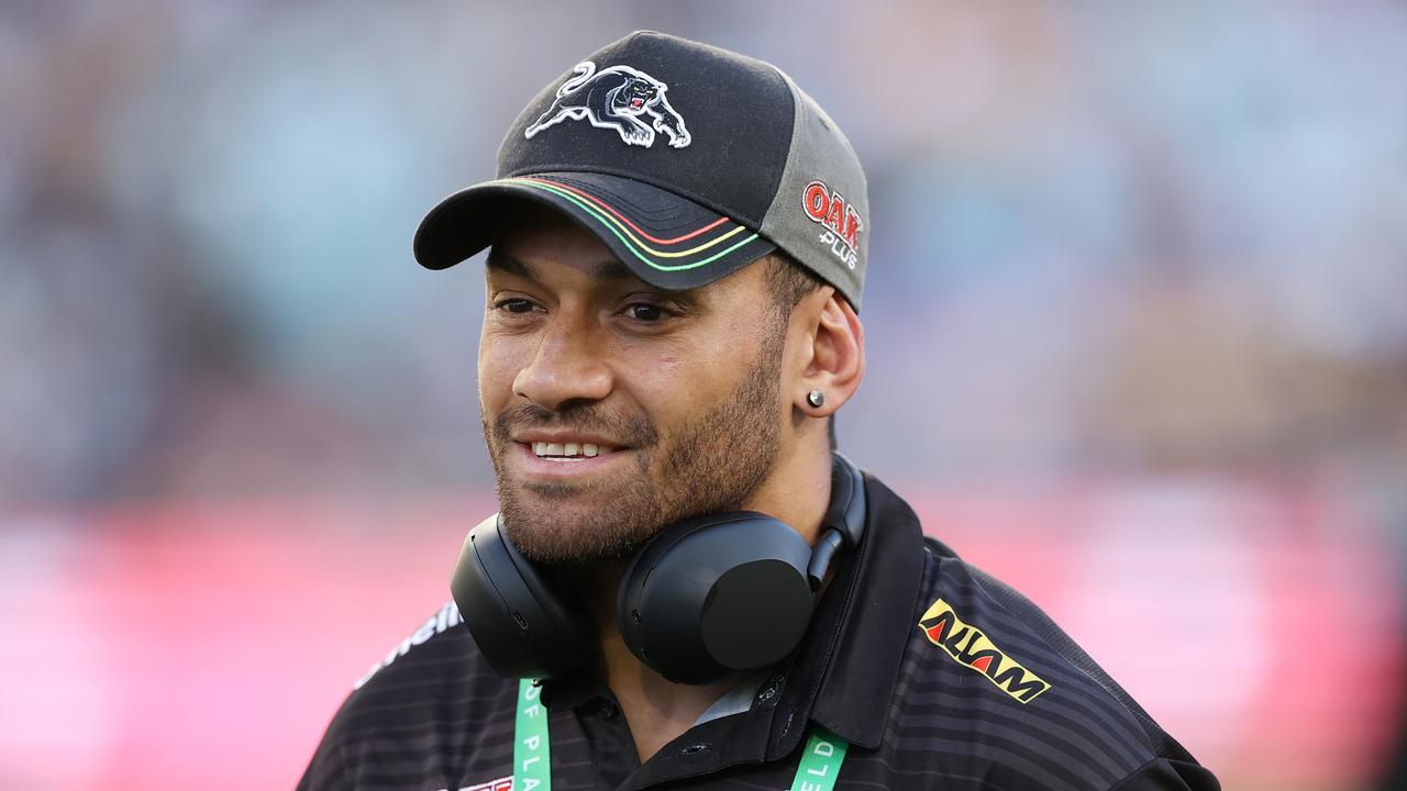 SYDNEY, AUSTRALIA - OCTOBER 02: Apisai Koroisau of the Panthers looks on before the 2022 NRL Grand Final match between the Penrith Panthers and the Parramatta Eels at Accor Stadium on October 02, 2022, in Sydney, Australia. (Photo by Mark Kolbe/Getty Images)