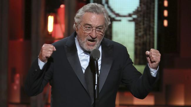 Robert De Niro made his opinion of Trump well known at the Tony Awards ceremony. Picture: AP