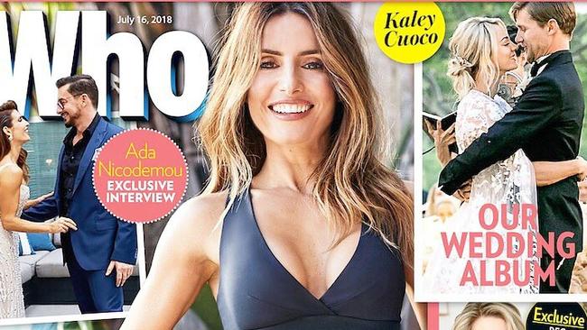 Ada Nicodemou on Who Magazine cover 5 July 2018. Picture: Who