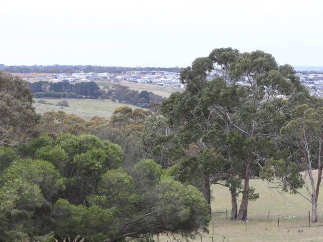 Shots of Spring Creek valley, where controversial housing development has been proposed. Picture: Peter Ristevski