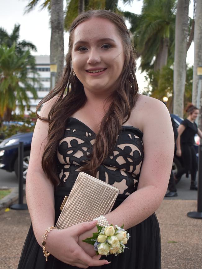 Sophie Gutsell at the Sarina State High School formal at the MECC, Mackay, on Thursday November 19. Picture: Zizi Averill