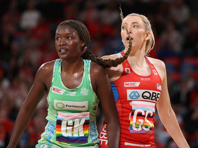 Sunday Aryang plays for West Coast Fever. Picture: Getty Images