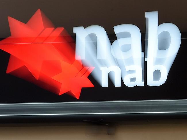 SYDNEY, AUSTRALIA - NCA NewsWire Photos AUGUST, 12, 2020: National Australian Bank (NAB) signage in Sydney. Picture: NCA NewsWire/Bianca De Marchi