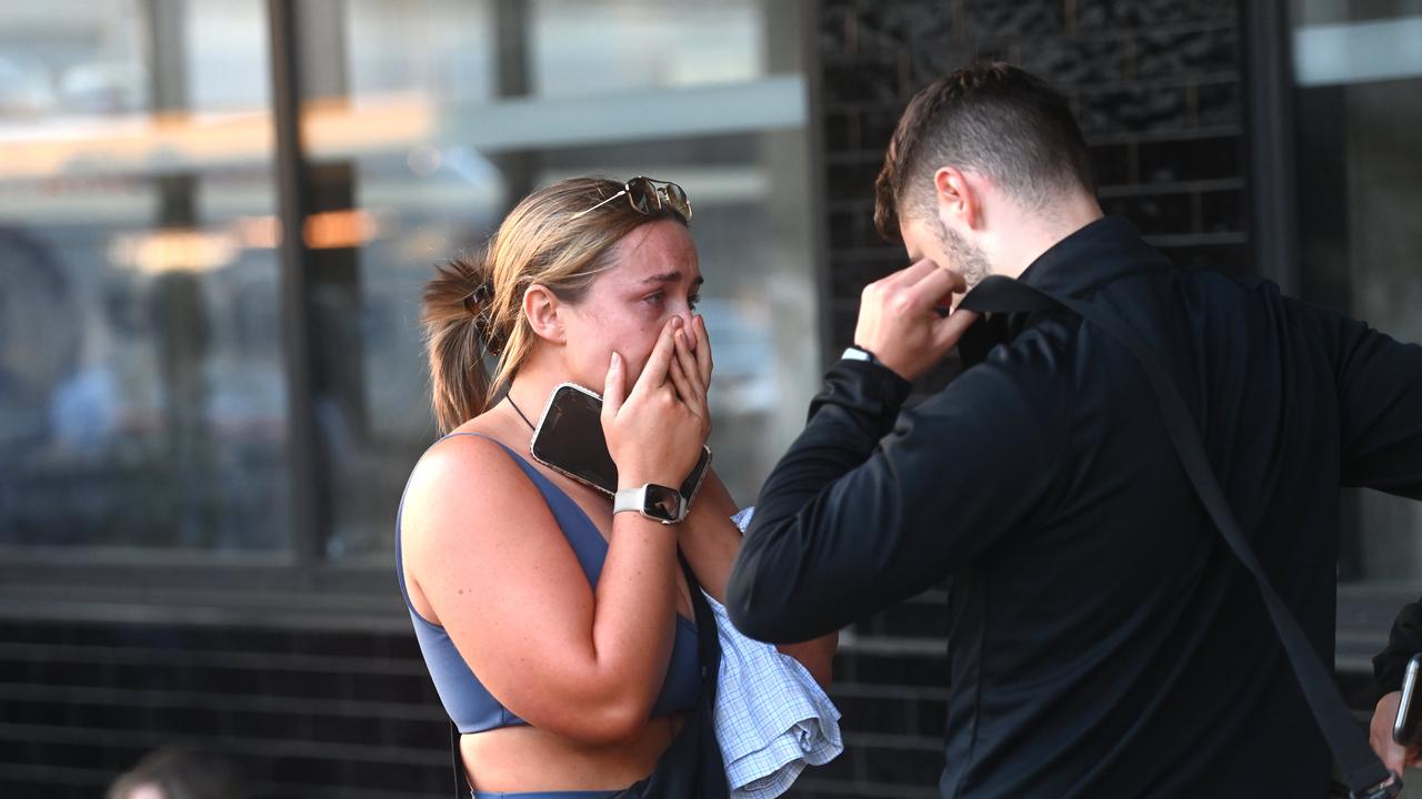 Scenes at Bondi Junction where a man killed four people at Westfield Shopping Centre. Photo Jeremy Piper