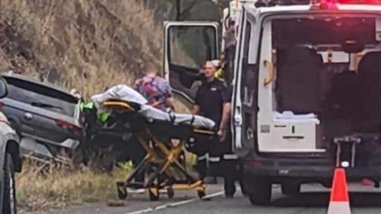 Emergency services rescue woman trapped in vehicle on busy Central Qld road