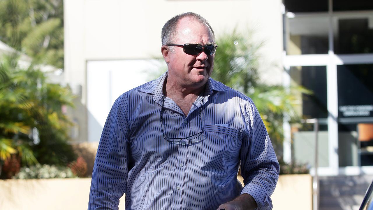 Ian Schubert leaves the Parramatta Eels headquarters in 2016.