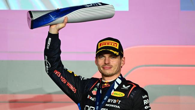 Verstappen wasn’t happy with his qualifying penalty, but he got the last laugh. (Photo by Clive Mason/Getty Images)