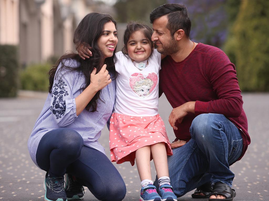 Alisha Kapoor’s mum Roma and dad Raj are happy to have their daughter home. Picture: Sam Ruttyn