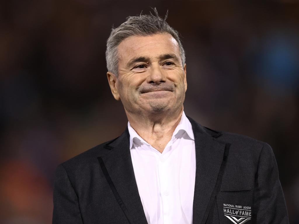 SYDNEY, AUSTRALIA – AUGUST 22: Benny Elias, NRL Hall of Fame Inductee looks on during the round 25 NRL match between Wests Tigers and Manly Sea Eagles at Leichhardt Oval on August 22, 2024 in Sydney, Australia. (Photo by Jason McCawley/Getty Images)