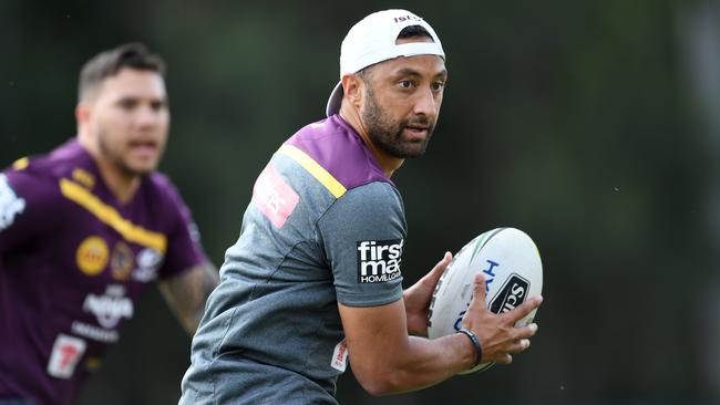 Benji Marshall trains with the Broncos.