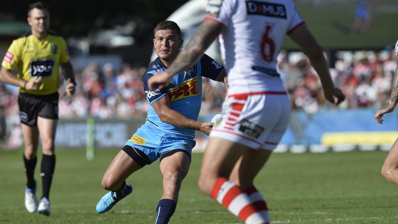 Ash Taylor in action for the Gold Coast Titans in 2018.