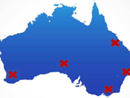 Aus map for thumbnail no go zones