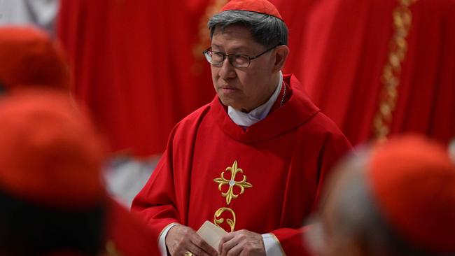 Cardinal Luis Antonio Tagle attends a mass at St Peter's basilica in The Vatican. Picture: AFP.