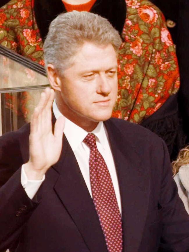 President Bill Clinton is sworn back in a second time as President.