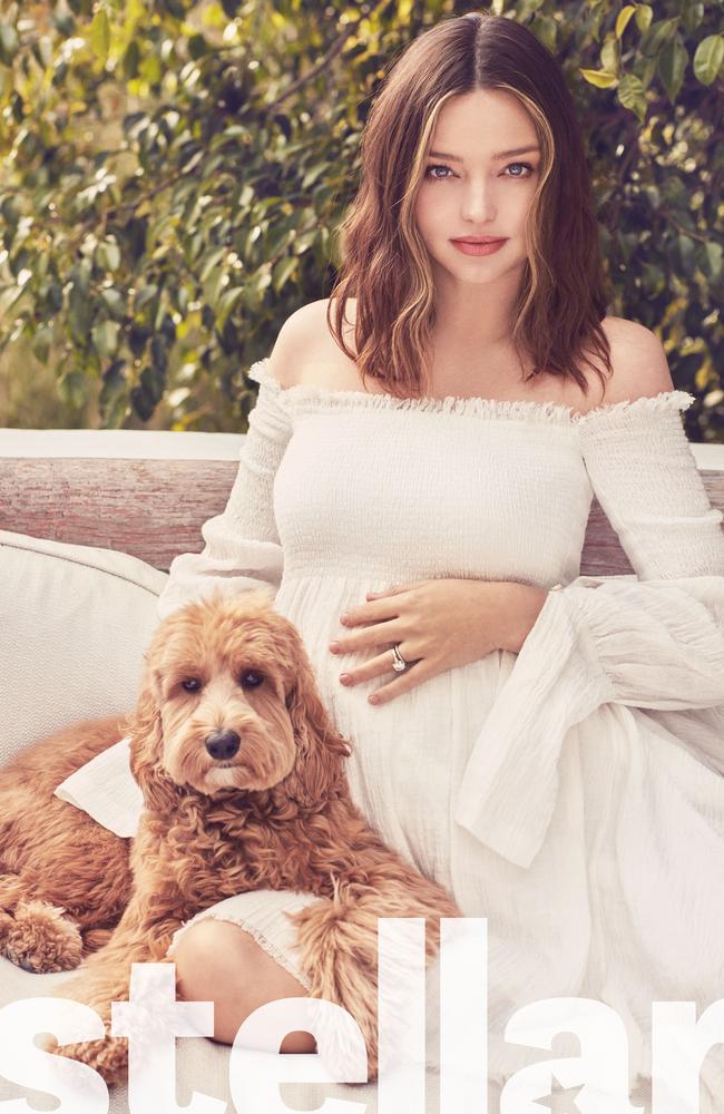 Miranda Kerr at her Malibu home. Picture: Nino Muñoz