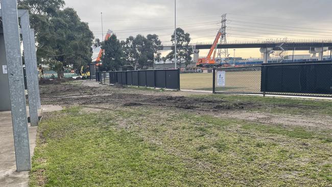 Mud is an issue outside of the canteen and the pavilion being used.