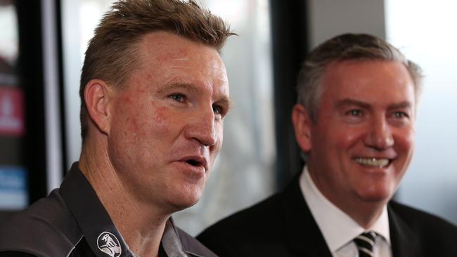 Eddie McGuire is a big believer in Nathan Buckley. Picture: Michael Klein