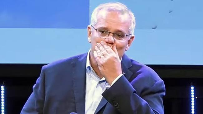 Scott Morrison after his election defeat. Picture: YouTube/Horizon Church