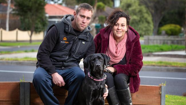 Ash Shumack (left) has been praised for his heroics act after coming to the aid of dog attack victim Grace Amore. Picture: Sarah Matray