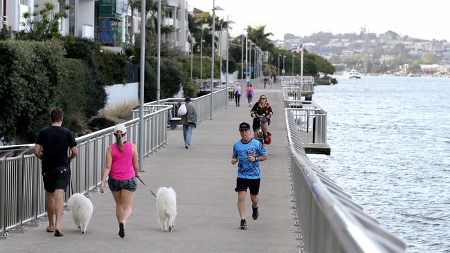 Teneriffe is Brisbane’s most expensive suburb, with lots of apartments lining the riverfront. Picture: AAP/David Clark.