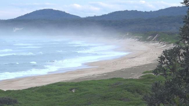 Wooli Beach, near Grafton, where a 15-year-old boy has died in a shark attack. Picture: TNV