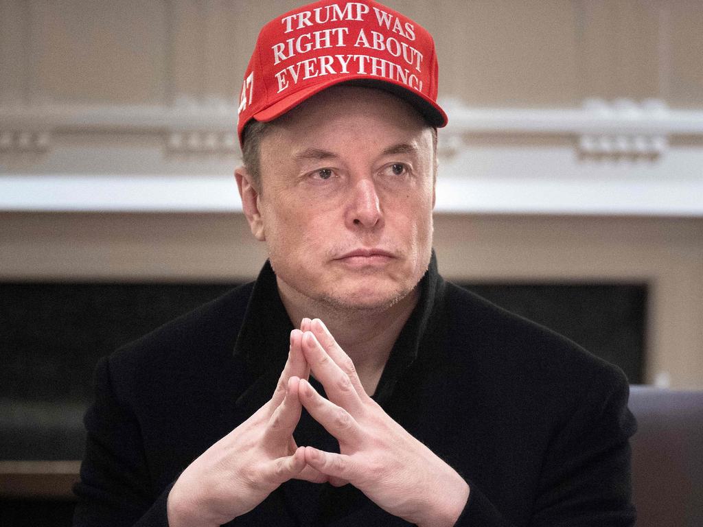 Elon Musk looks on during a Cabinet Meeting in the Cabinet Room of the White House March 24, 2025 in Washington, DC. Picture: Brendan Smialowski/AFP