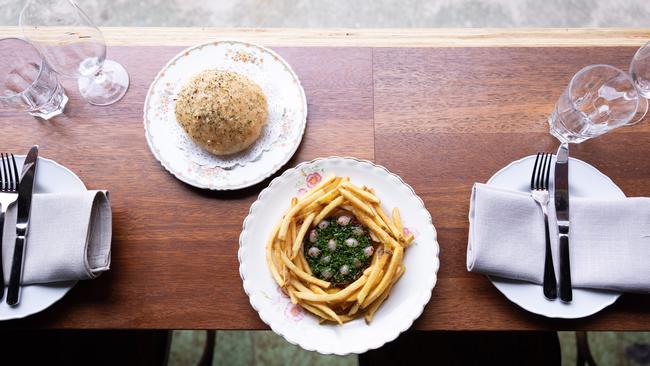 Tartare and pizza fritta at Bar Francine, West End. Picture: David Kelly