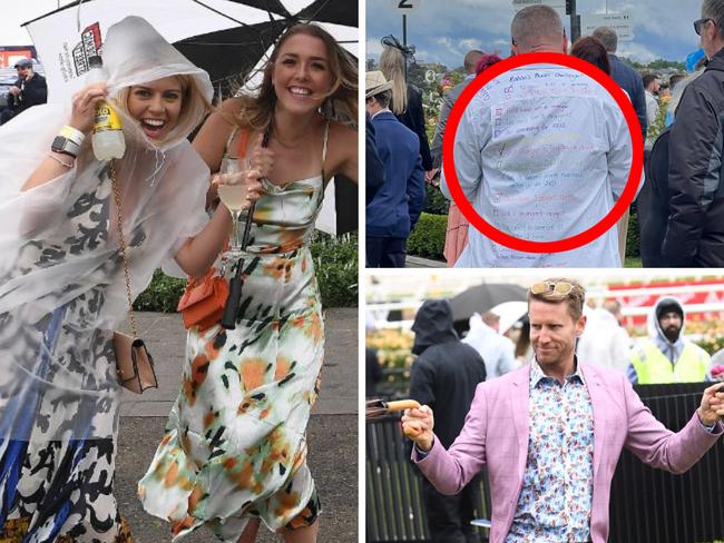 Punters having fun at the Melbourne Cup.