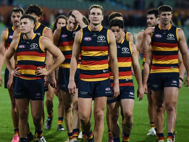 ADELAIDE, AUSTRALIA - JUNE 06:  during the round 13 AFL match between Adelaide Crows and Richmond Tigers at Adelaide Oval, on June 06, 2024, in Adelaide, Australia. (Photo by Mark Brake/Getty Images)