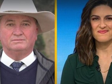 barnaby joyce on tv after matildas defeat