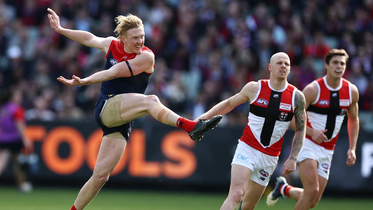 Clayton Oliver ran amok again against St Kilda. Picture: Michael Klein