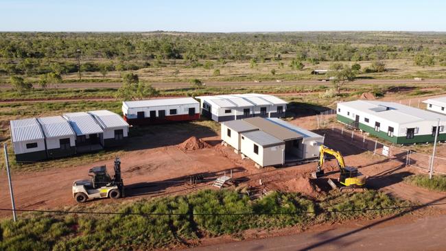 Demountable structures were built for communities in the Victoria Daly region following devastating flooding. Picture: DIPL