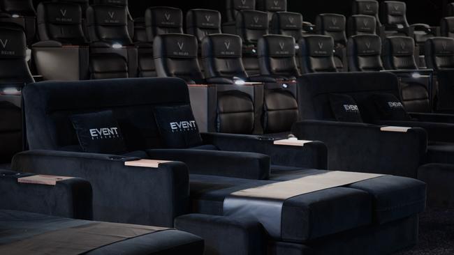 VMax cinema daybeds have been installed at the Earlville Event Cinemas. Picture: Event Cinemas