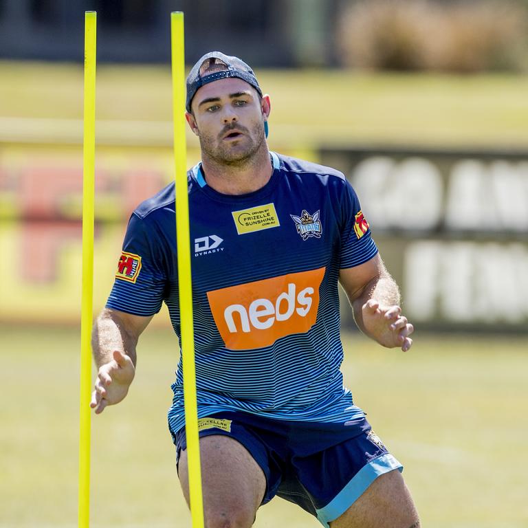 The Gold Coast Titans player, Keegan Hipgrave, at pre-season training, Parkwood. Picture: Jerad Williams
