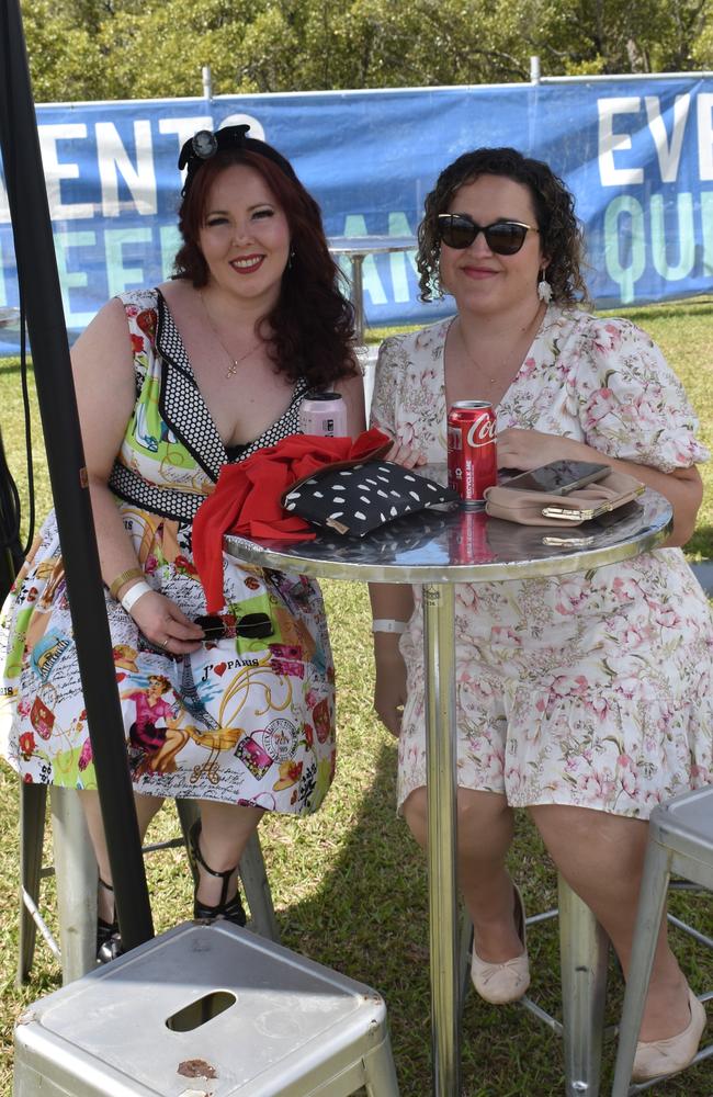 Nancy Whitaker and Danielle Freeman enjoy their day at the Polo By the Sea event in Maroochydore. Picture: Eddie Franklin