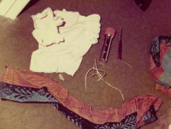 Evidence from one of the killer’s crimes. Picture: FBI