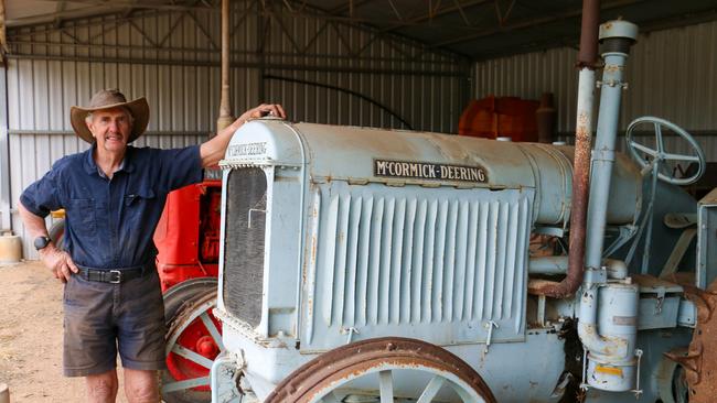 Kerry Pietsch from Pleasant Hills, NSW, will recreate history on January 11 by using his vintage header collection to harvest wheat.