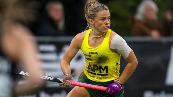 Rosie Malone of the Hockeyroos. Blacksticks Women v Austraila, Oceania Hockey, Olympic Qualifying match, Northland Hockey, Whangarei, Thursday 10 August 2023. Photo: Simon Watts/www.bwmedia.co.nz @bwmedianz