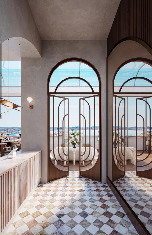 Artist’s impression of the entry way to the bar.