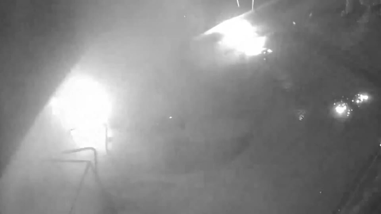 CCTV of alleged arson attack at Playford Council